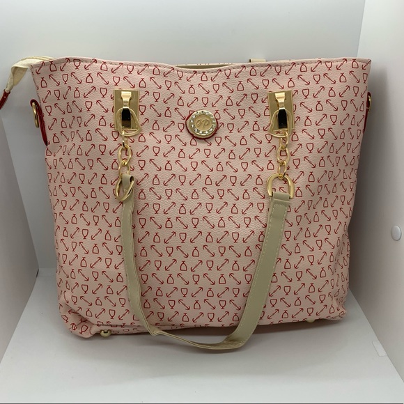 6 piece vegan leather beautiful pink bag set - Picture 11 of 16